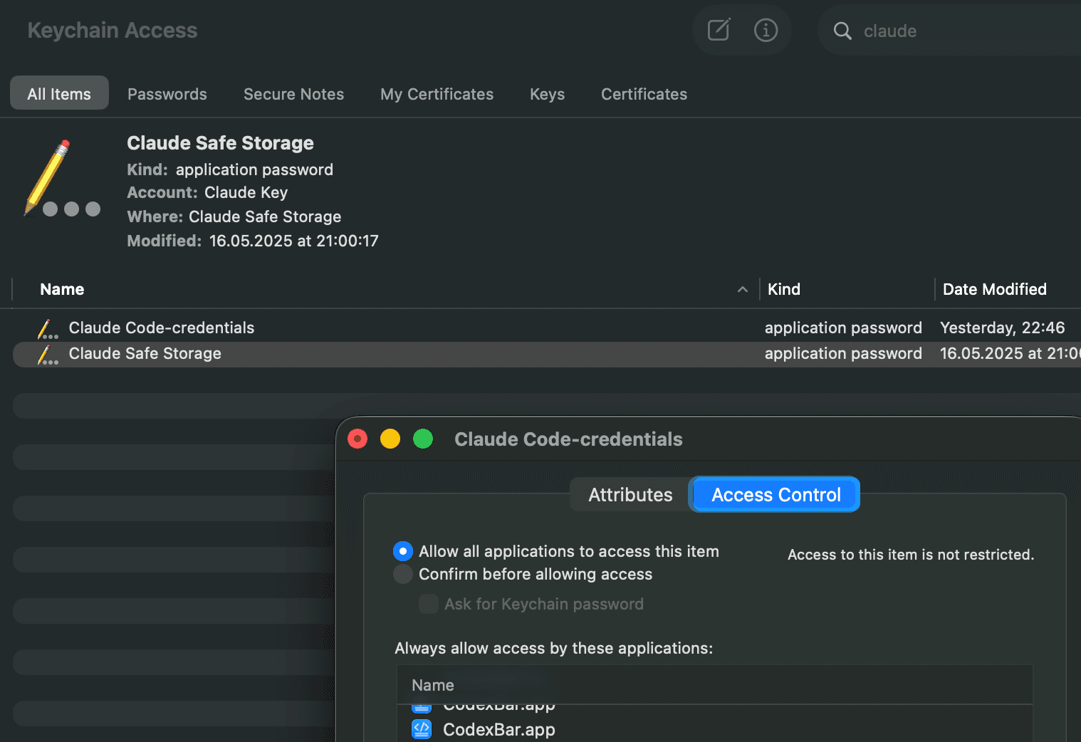 CodexBar screenshot 1