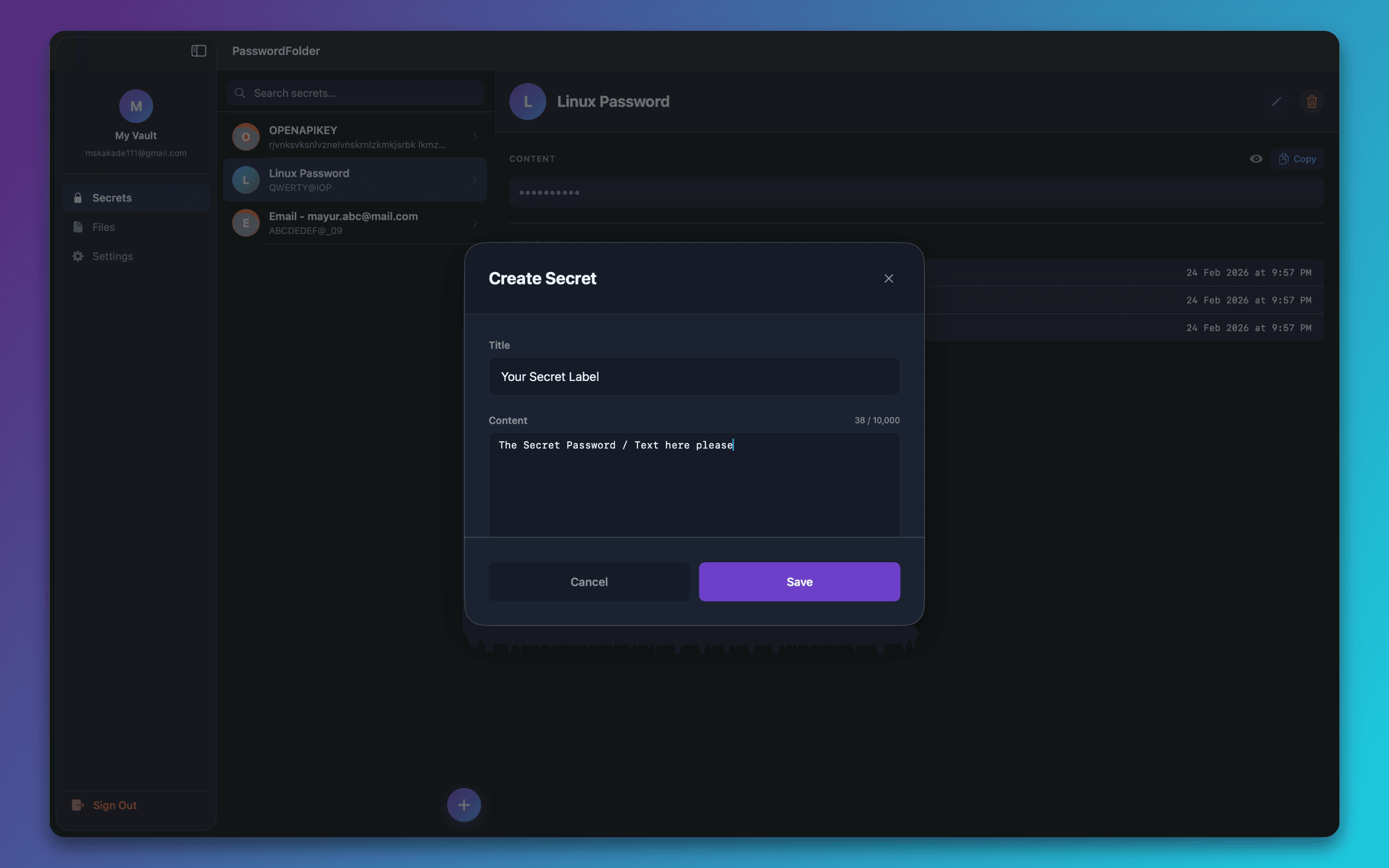 Password Folder screenshot 4